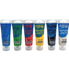 COLOUR ME CMC-1725 Acrylic Tubes 75ml Assorted set of 6 